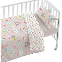Los mejores  - Burrito Blanco Juego de Funda Nórdica Infantil 006 de Cuna de 70x140 cm para Bebé Algodón 100% Diseño de Animales y…